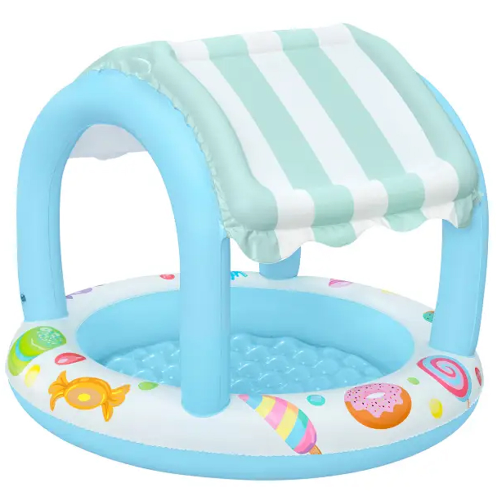 Bestway: Sweet Shoppe™ pancsoló medence napvédő tetővel Ø 104 x 84 cm kép 1