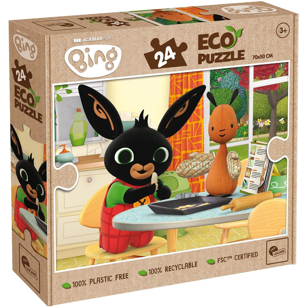 Bing és Flop sütit süt 24db-os Eco puzzle 70x50cm - Lisciani