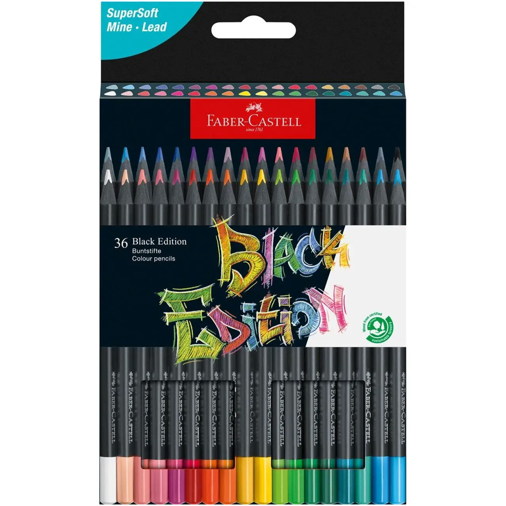 Faber-Castell: Black Edition színes ceruza szett 36db-os kép 1