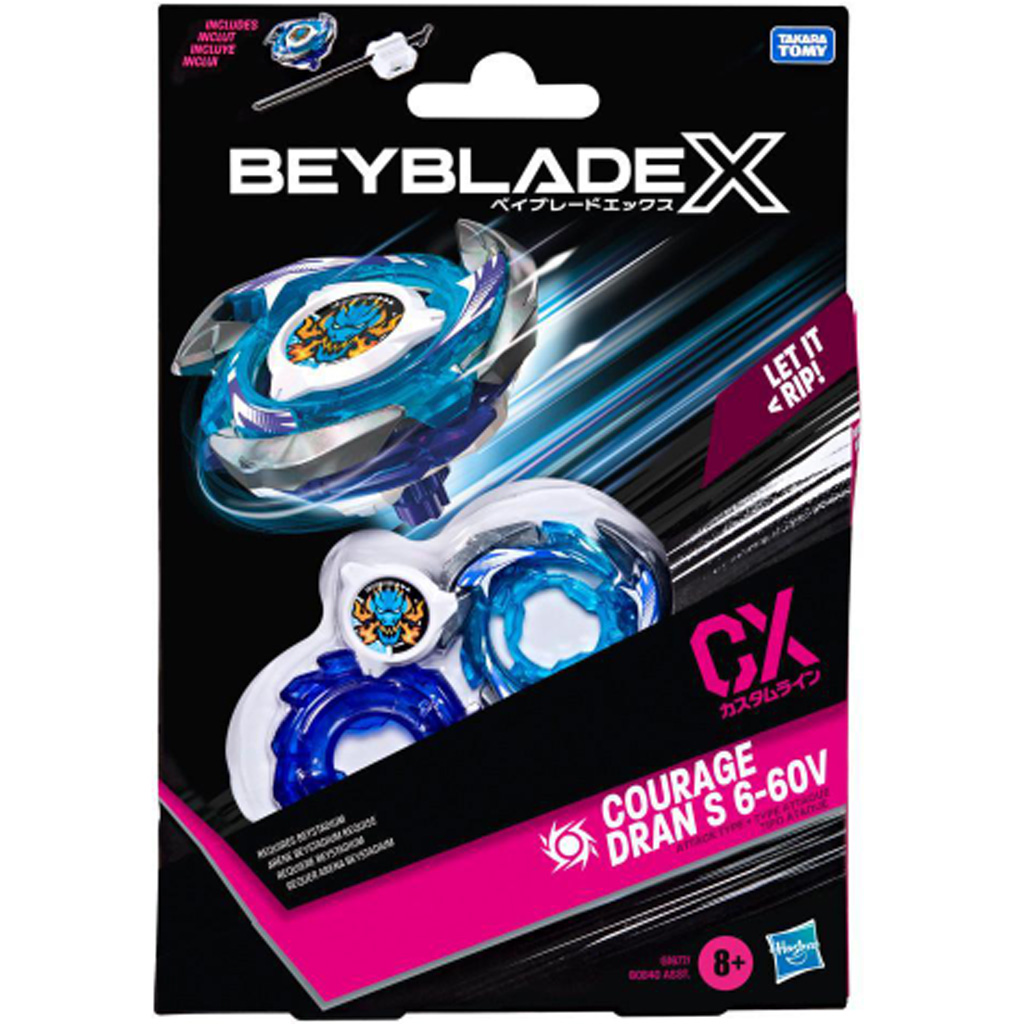 Beyblade X Starter pack: Courage Dran S 6-60V CX pörgettyű kezdőszett - Hasbro