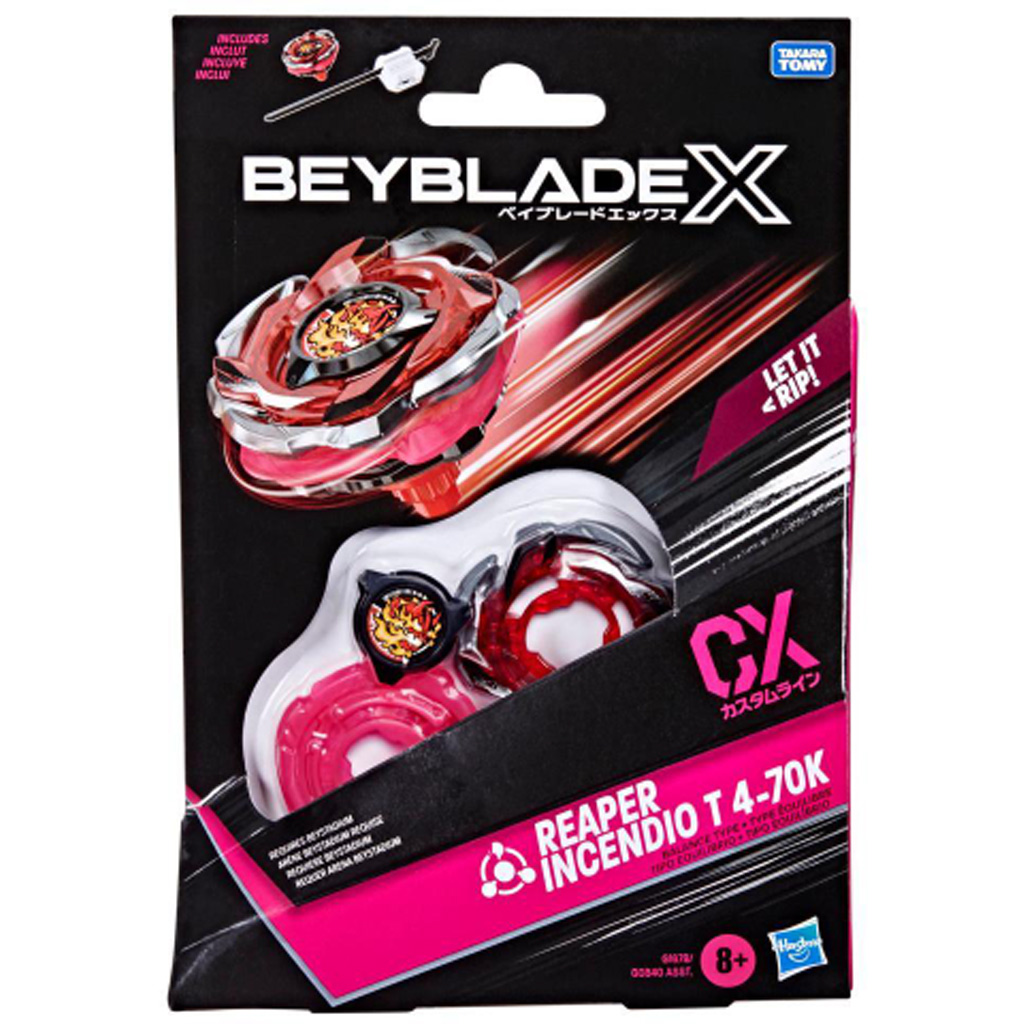 Beyblade X Starter pack: Reaper Incendio T 4-70K pörgettyű kezdőszett - Hasbro