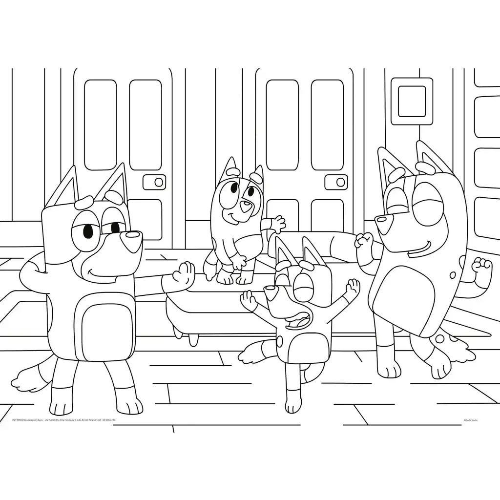 Bluey 2 az 1-ben 24db-os puzzle és színező 50x35cm - Lisciani kép 3