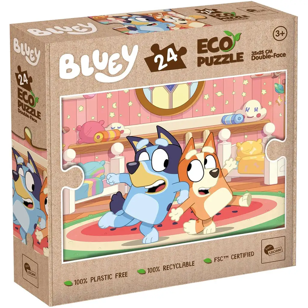 Bluey 2 az 1-ben 24db-os Eco mini puzzle és színező 35x25cm - Lisciani