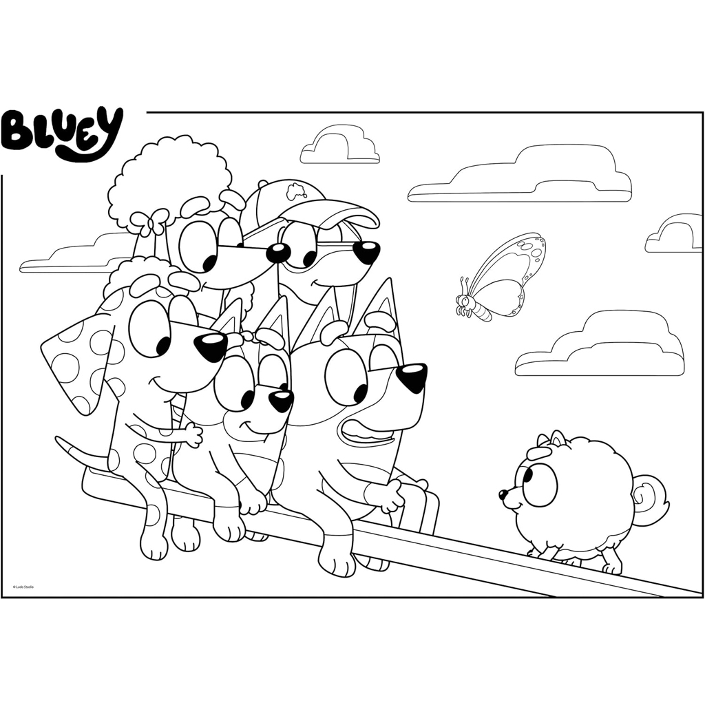 Bluey 2 az 1-ben 60db-os Eco puzzle és színező 70x50cm - Lisciani kép 3