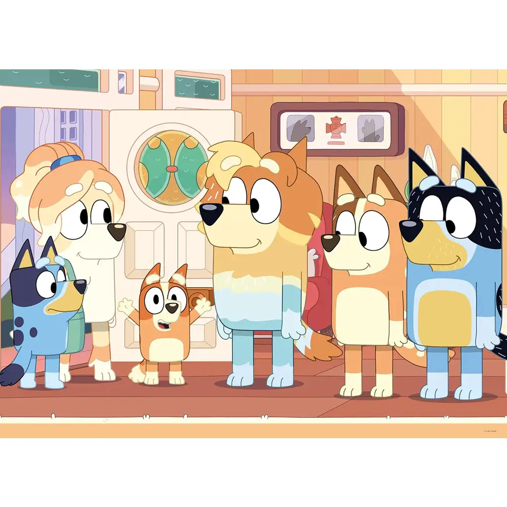 Bluey és barátai 2 az 1-ben 24db-os maxi padló puzzle és színező 35x25cm - Lisciani kép 2