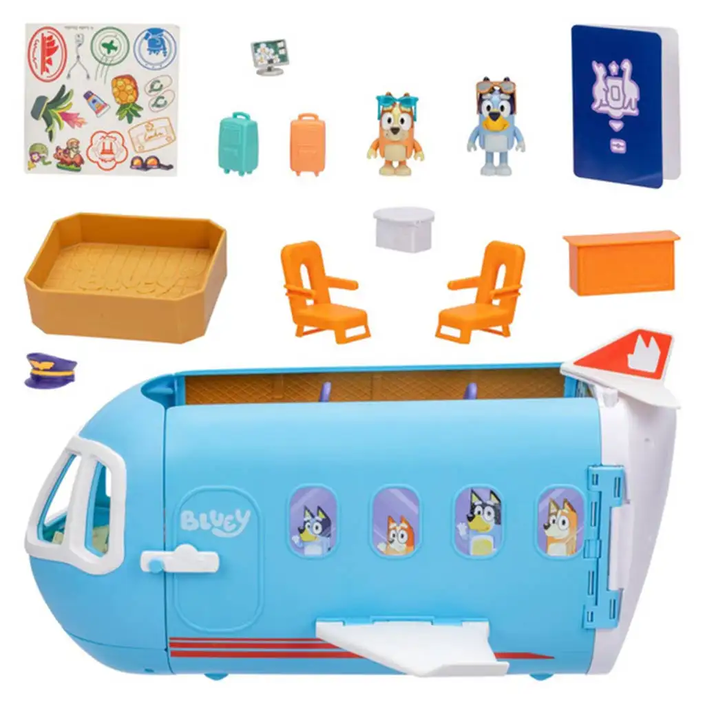 Bluey: Repülőgép játékszett karakter figurákkal és kiegészítőkkel kép 2