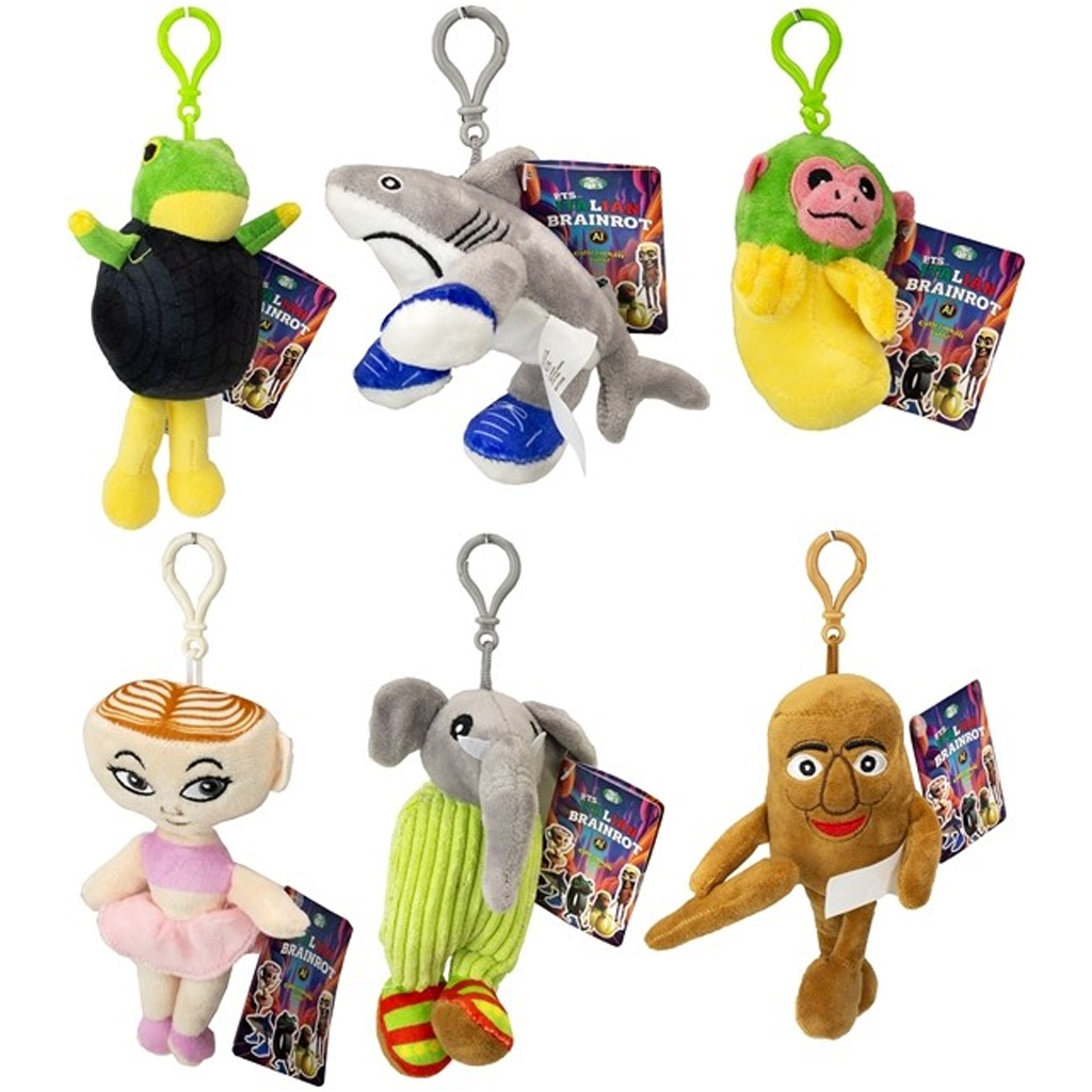 Italian Brainrot 10cm-es plüssfigura kulcstartó többféle változatban 1db kép 1