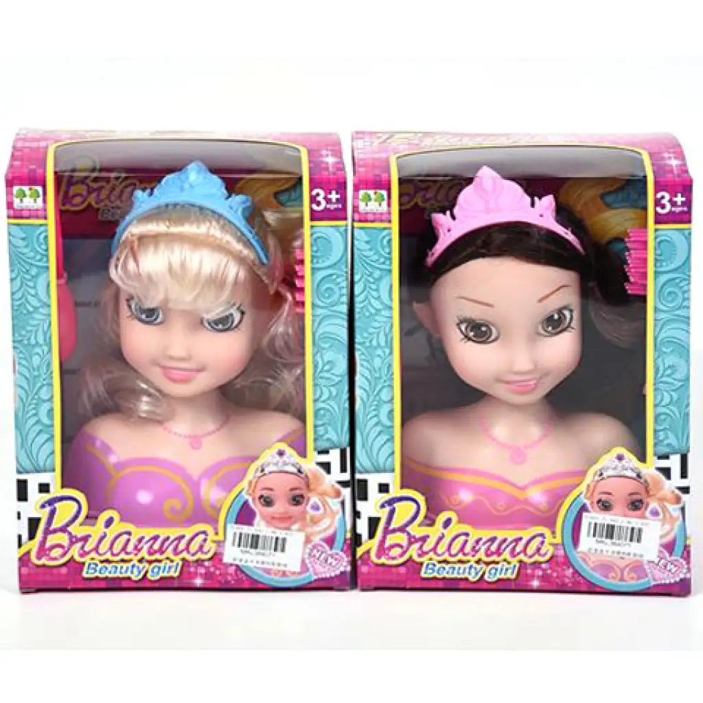 Brianna fodrászolható babafej készlet kétféle változatban