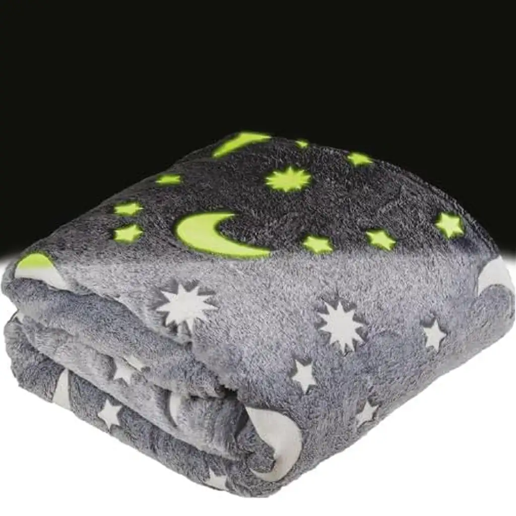 Buddy&Barney: Sötétben világító takaró galaxis mintával 152x127cm kép 2