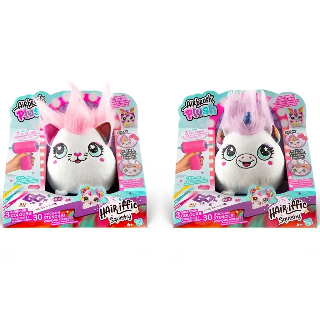 Airbrush színezhető állatok Hairific puha pajti kétféle változatban 1db