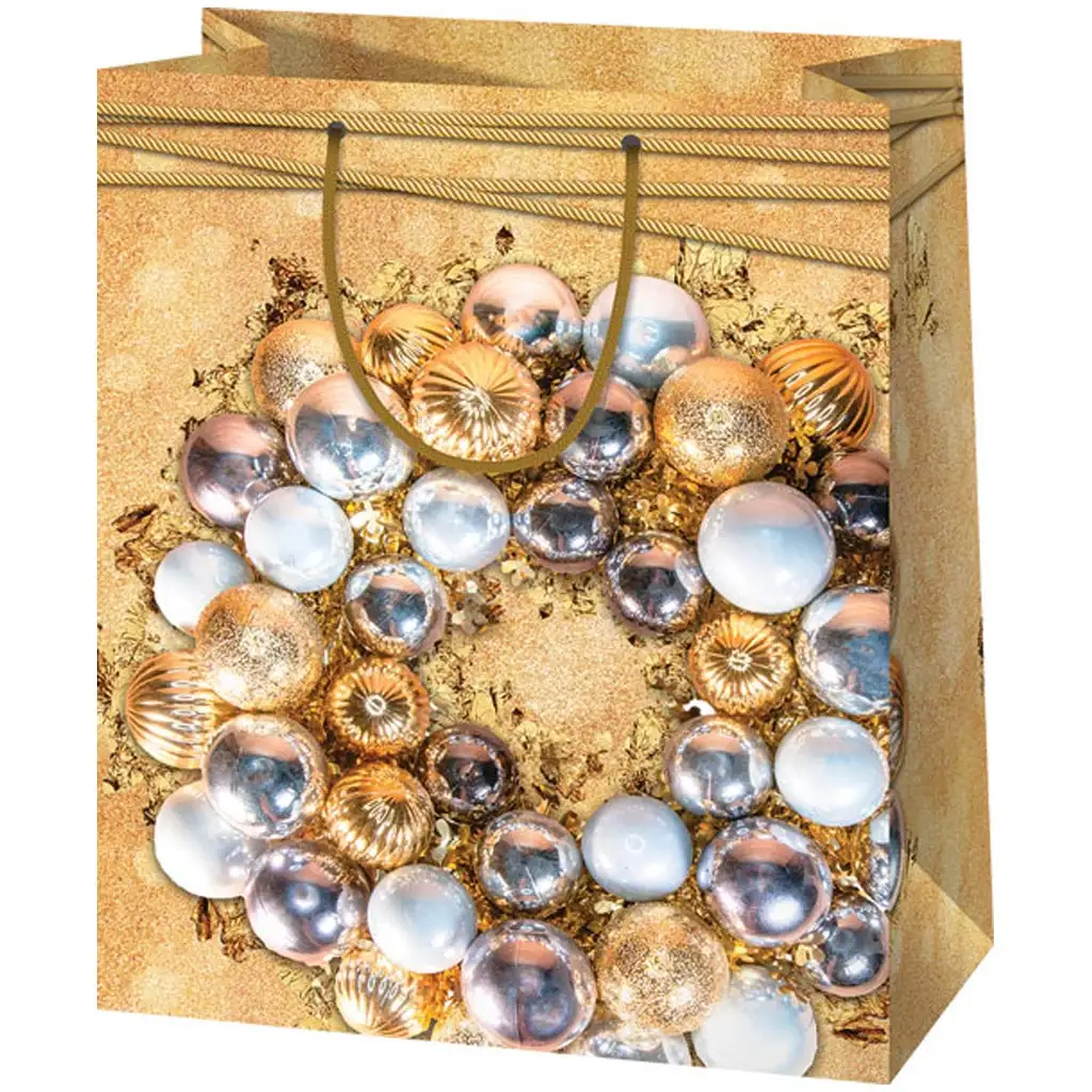 Cardex: Arany színű közepes méretű ajándéktáska 17x10x23cm