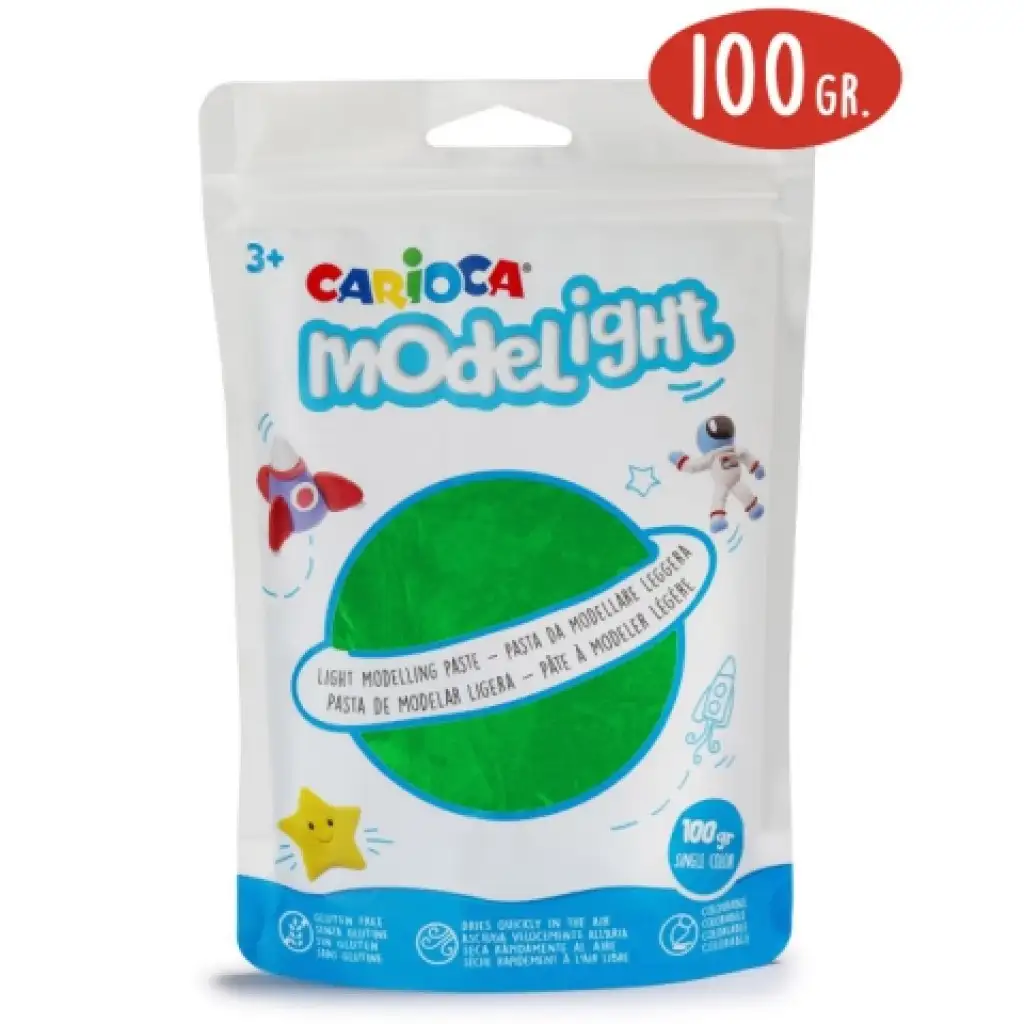 Modelight 100g-os zöld gyurma - Carioca