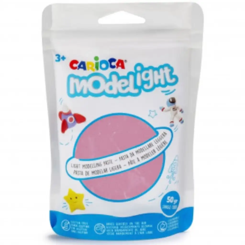 Modelight 50g-os rózsaszín gyurma - Carioca