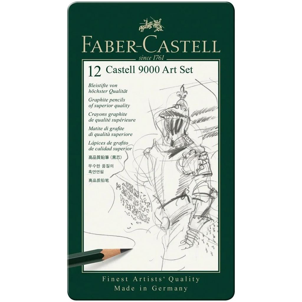Faber-Castell: Castell 9000 Grafitceruza 12db-os szett fém dobozban kép 1
