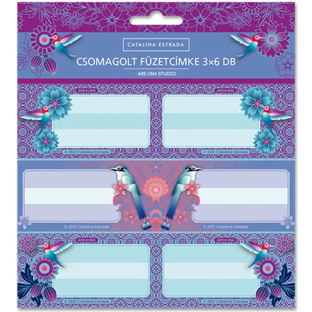 Ars Una: Catalina Estrada csomagolt füzetcímke 3x6db-os