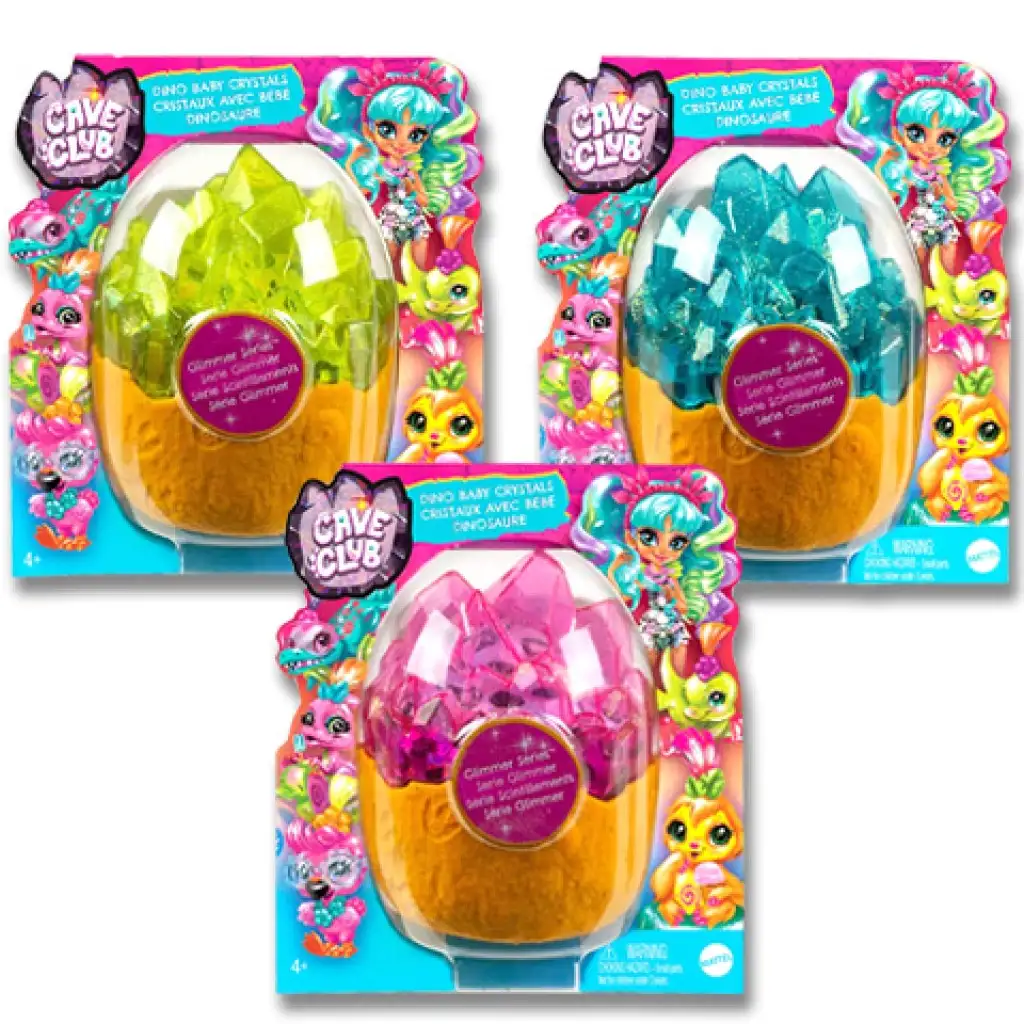Cave Club: Meglepetés strandoló Őslények kristály tojásban - Mattel
