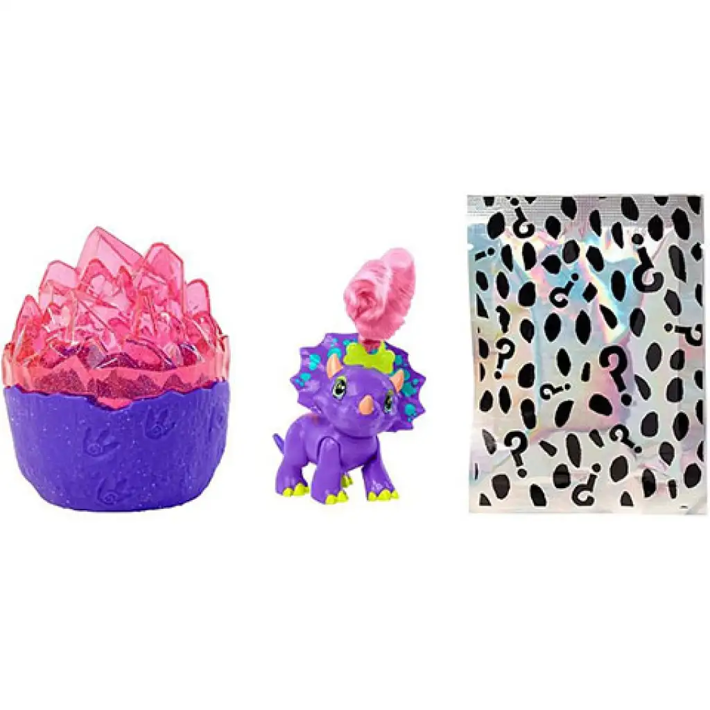 Cave Club: Meglepetés őslények ragyogó kristály tojásban többféle változatban - Mattel kép 2