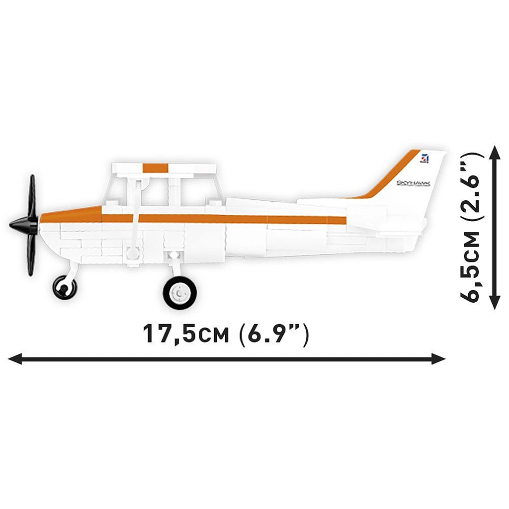 COBI: Cessna 172 Skyhawk narancs-fehér építőjáték (26623) kép 4