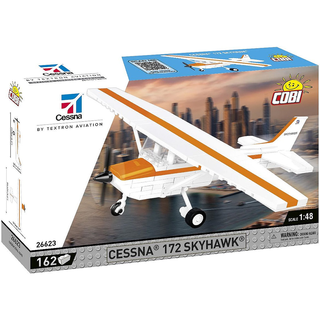 COBI: Cessna 172 Skyhawk narancs-fehér építőjáték (26623)