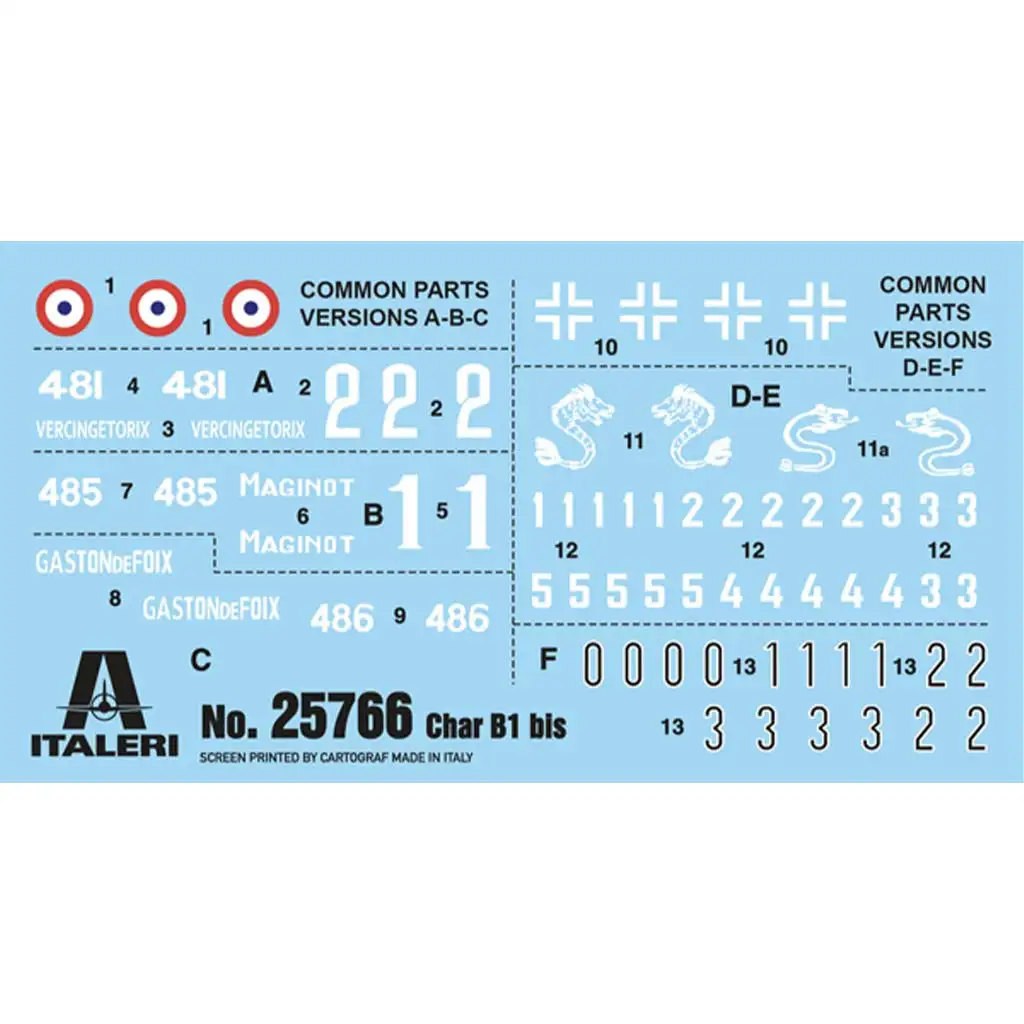 Italeri 1/56 Char B1 Bis tank makett kép 2