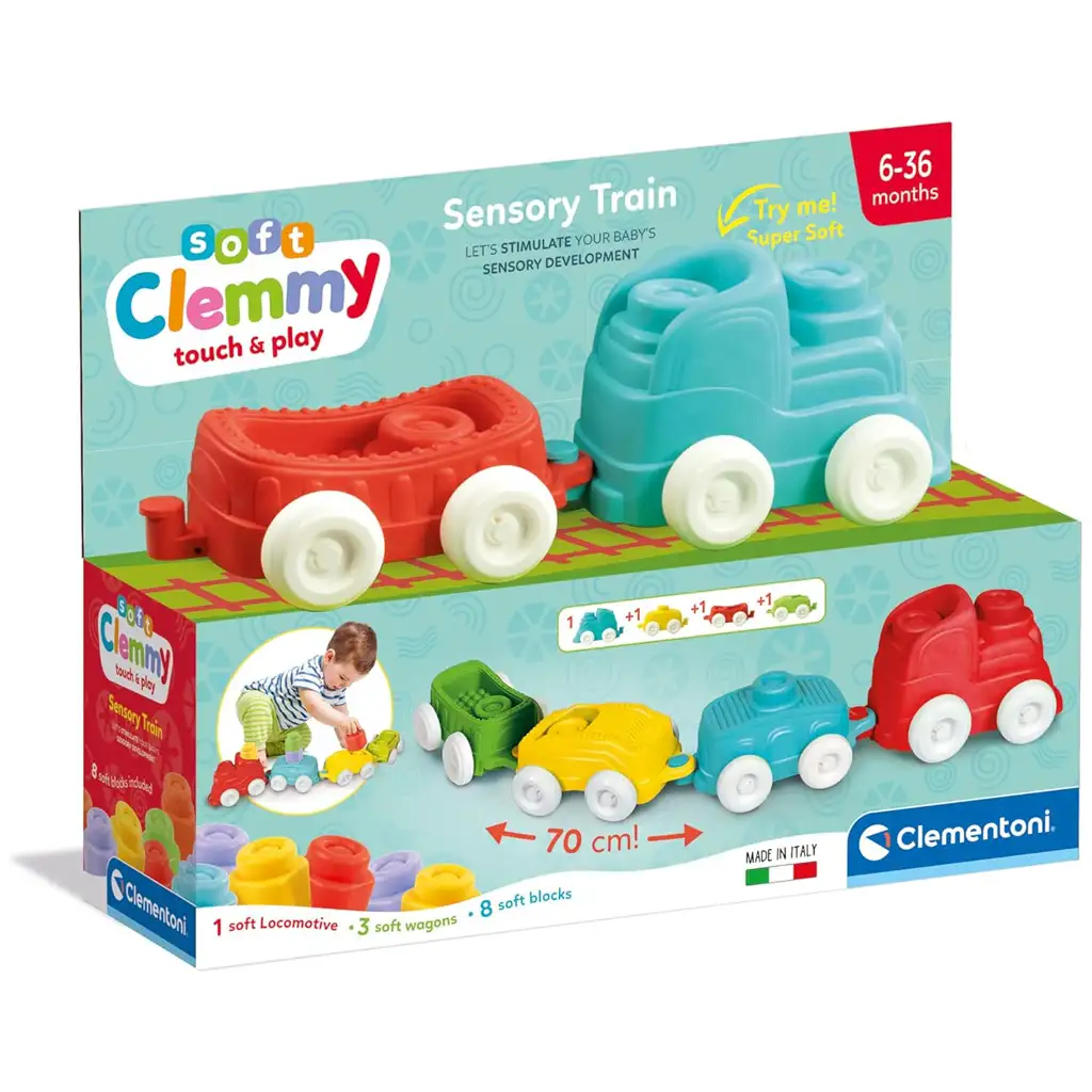 Clemmy készségfejlesztő szenzoros vonat - Clementoni kép 1
