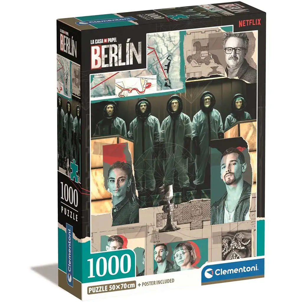 A nagy pénzrablás: Berlin szereplői 1000db-os Compact puzzle 50x70cm - Clementoni