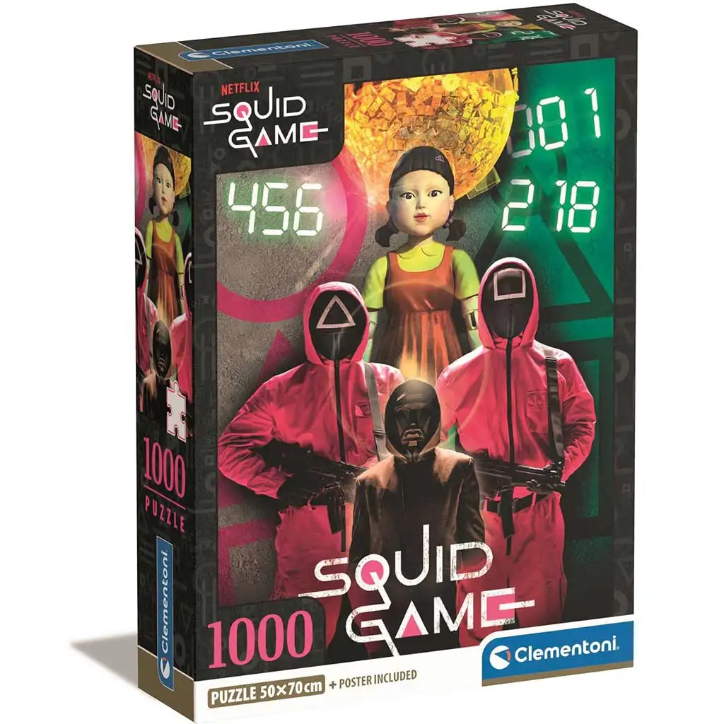 Squid Game: Nyerd meg az életed 1000db-os puzzle 70x50cm - Clementoni