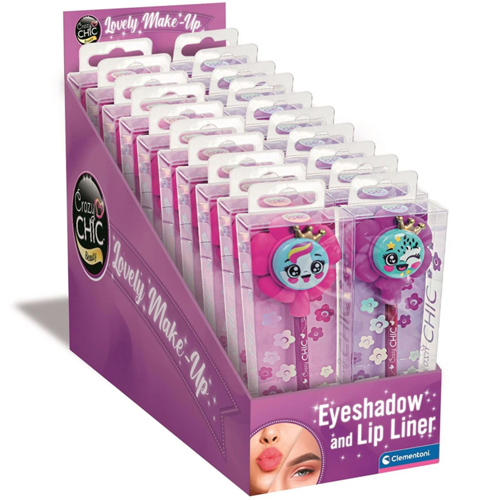 Crazy Chic: Szemhéjfesték és ajakceruza kétféle változatban 1db - Clementoni