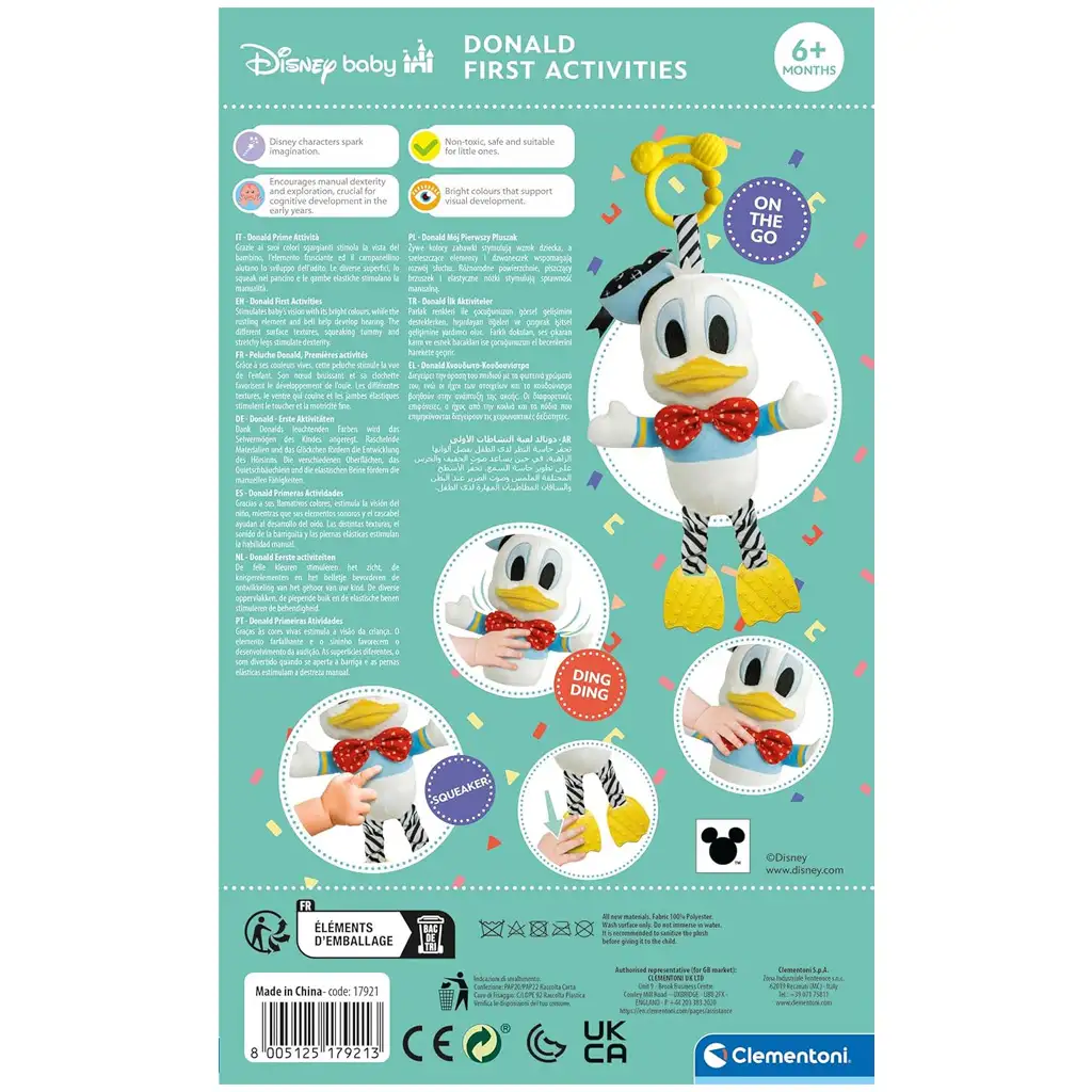 Disney Donald kacsa puha plüss babajáték - Clementoni kép 3