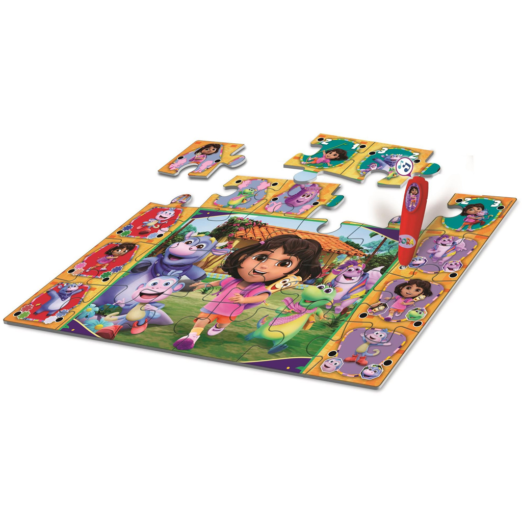 Dóra a felfedező interaktív 24db-os padló puzzle - Clementoni kép 2