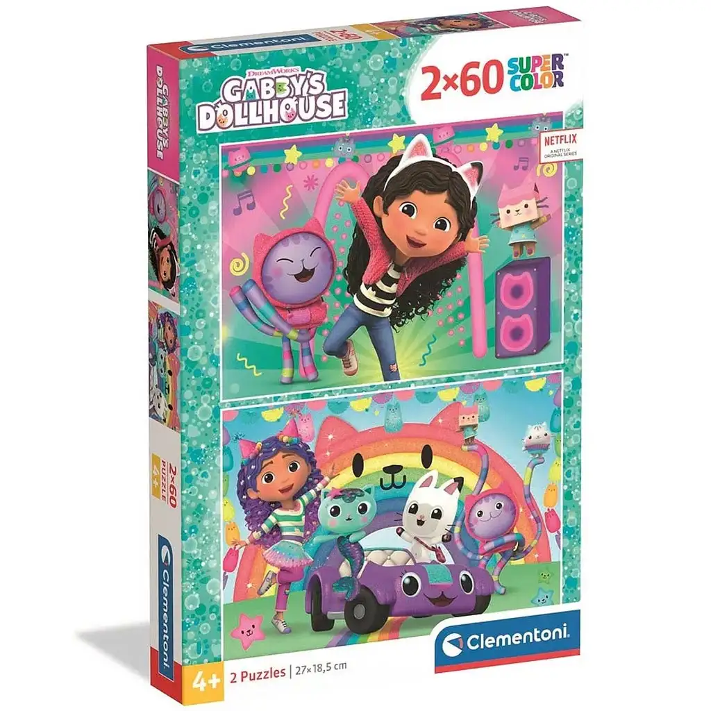 Gabi babaháza: Super Color Puzzle 2x60 darabos - Clementoni
