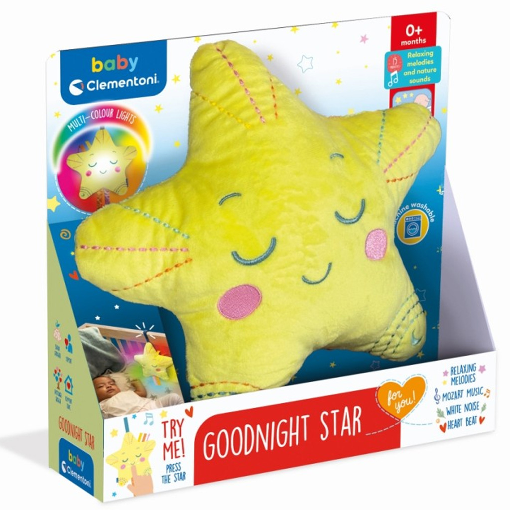 Jó éjt csillag plüss éjszakai világítás hanggal - Clementoni baby