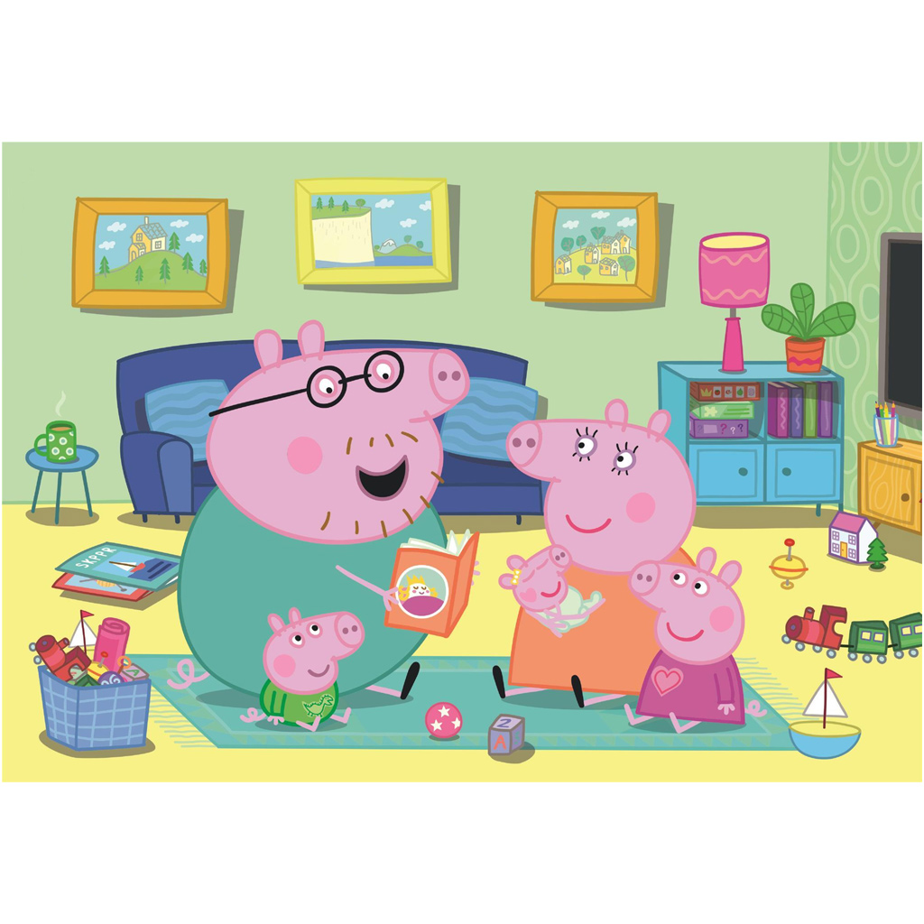Peppa Malac családi móka 60db-os Supercolor puzzle - Clementoni kép 2