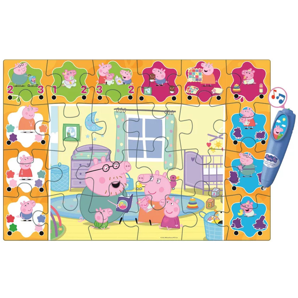 Peppa malac interaktív 24db-os padló puzzle - Clementoni kép 3
