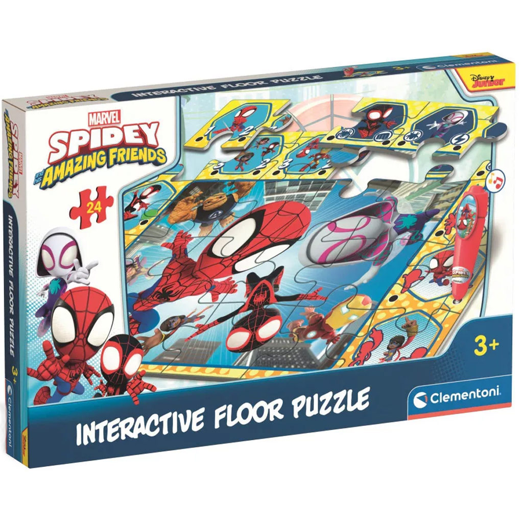 Póki és csodálatos barátai interaktív 24db-os padló puzzle - Clementoni