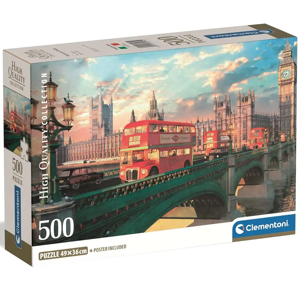 Westminster híd naplementében 500db-os HQC kompakt puzzle - Clementoni