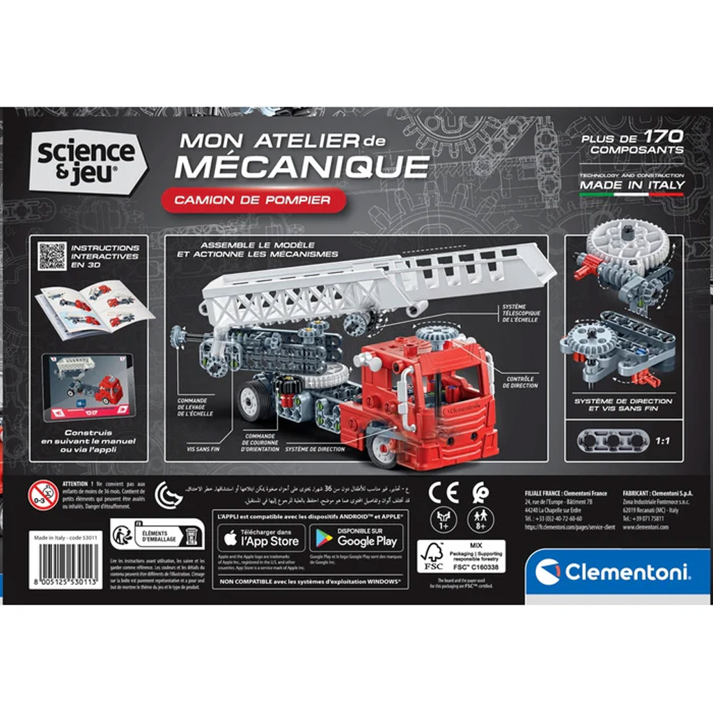 Science & Play: Tűzoltóautó építőjáték szett - Clementoni kép 2