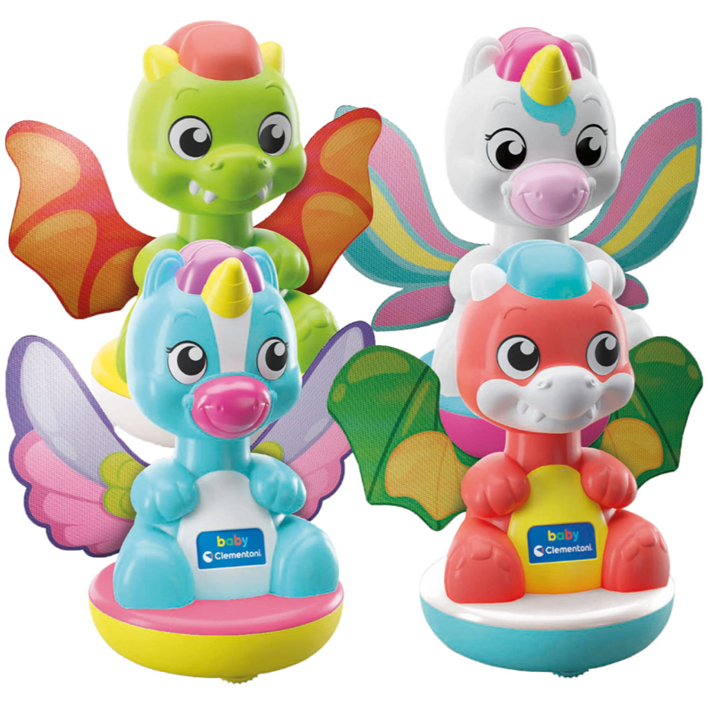 Baby Spin & Dream unikornis és sárkány babajáték 1db - Clementoni kép 2