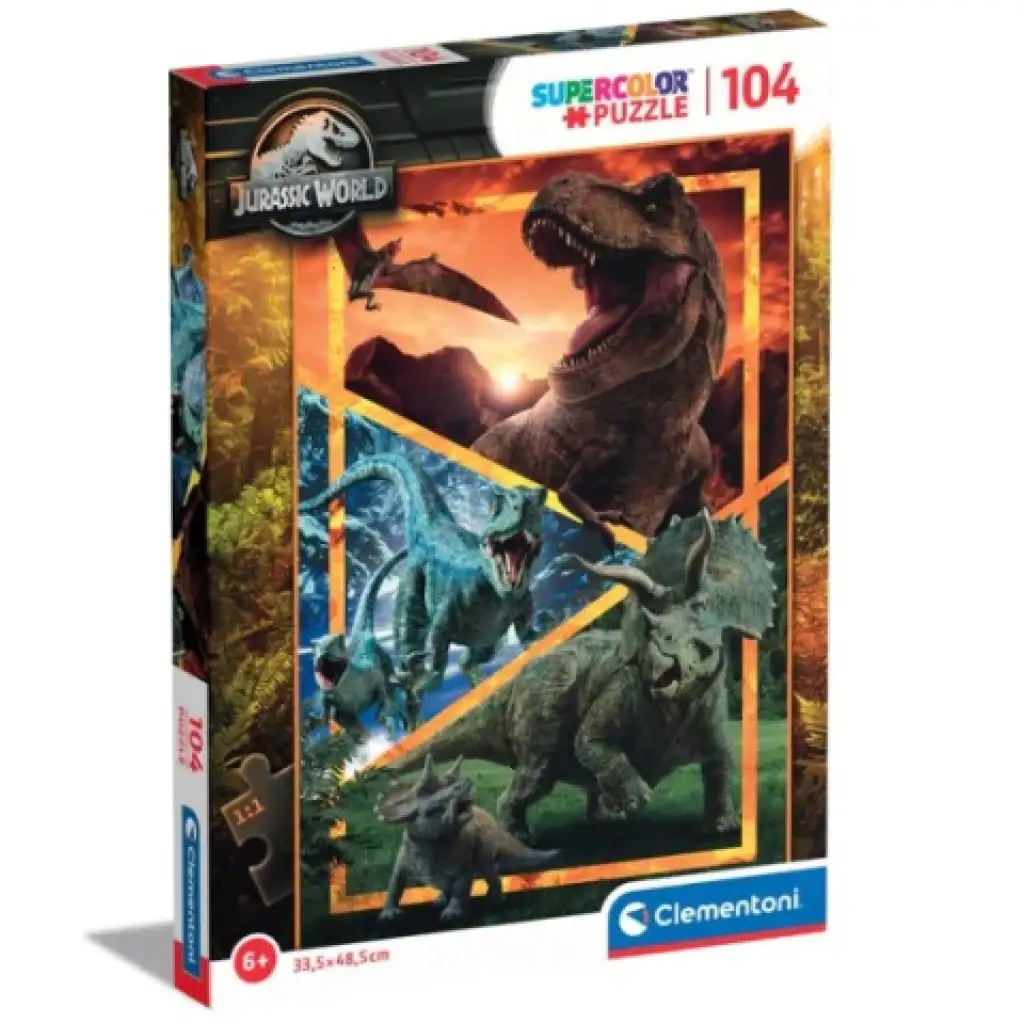 Jurassic World dinoszauruszok Supercolor 104db-os puzzle - Clementoni