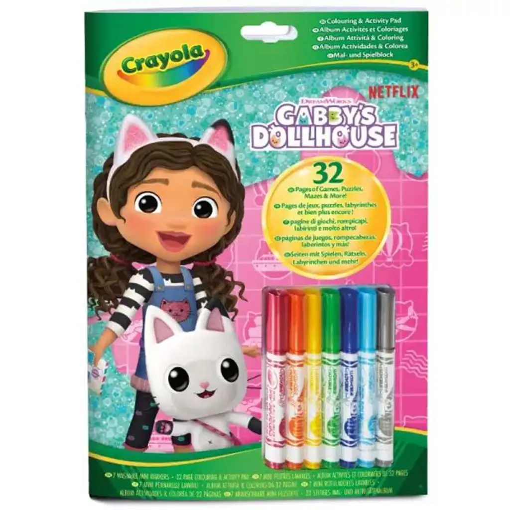 Crayola: Color & Activity - Gabi babaháza foglalkoztató 7 db filctollal kép 1