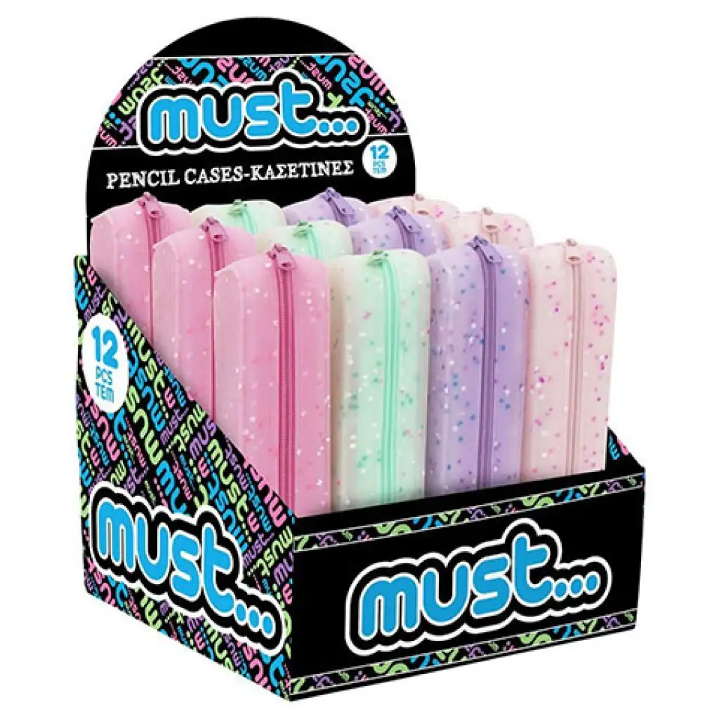 Must: Confetti színes, szilikon tolltartó többféle változatban kép 1