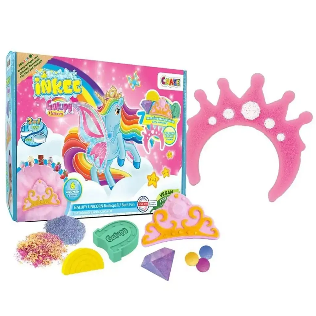 Craze: Inkee Galupy unikornis nagy vegán fürdőszett kép 2