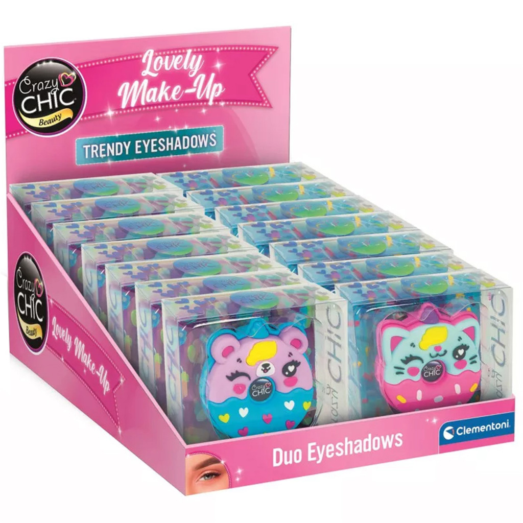 Crazy Chic: Állatos fánk alakú szemhéjfesték kétféle változatban 1db - Clementoni