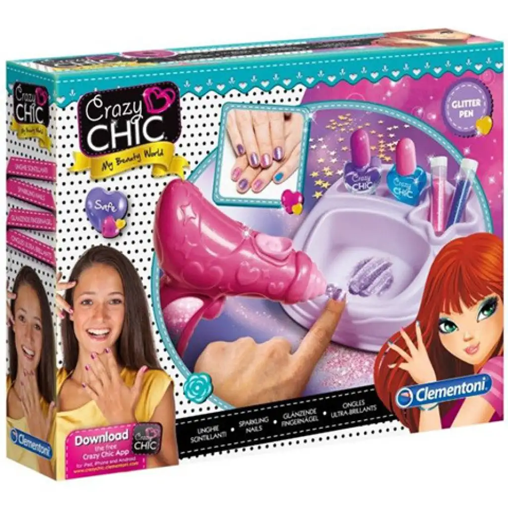 Crazy Chic Glitter Pen csillogó körmök szett - Clementoni