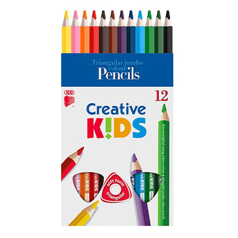 ICO: Creative Kids háromszögletű színes jumbo ceruza 12 db-os