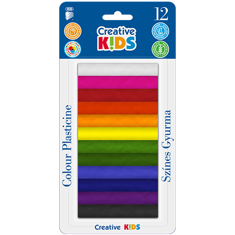 ICO: Creative kids színes gyurma 12db-os 165g-os szett