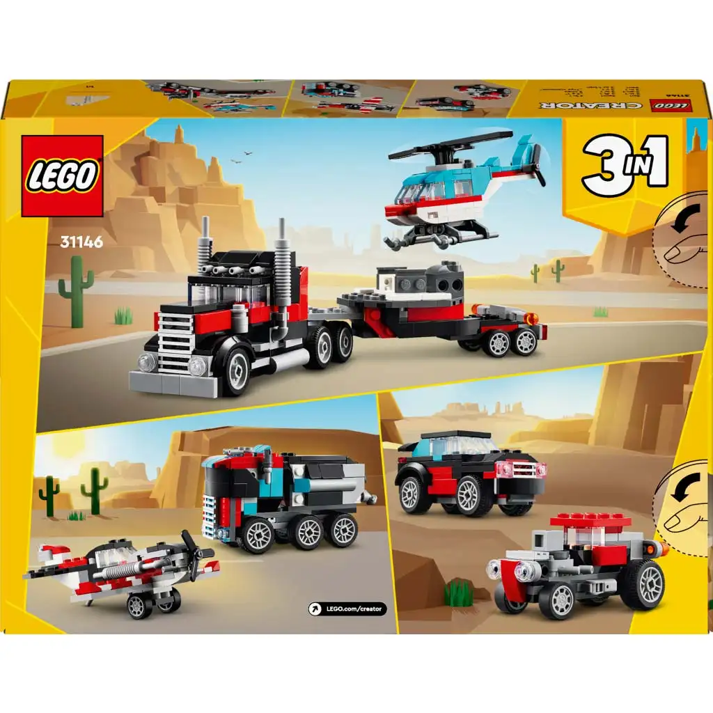 LEGO® Creator: Platós teherautó és helikopter (31146) kép 2