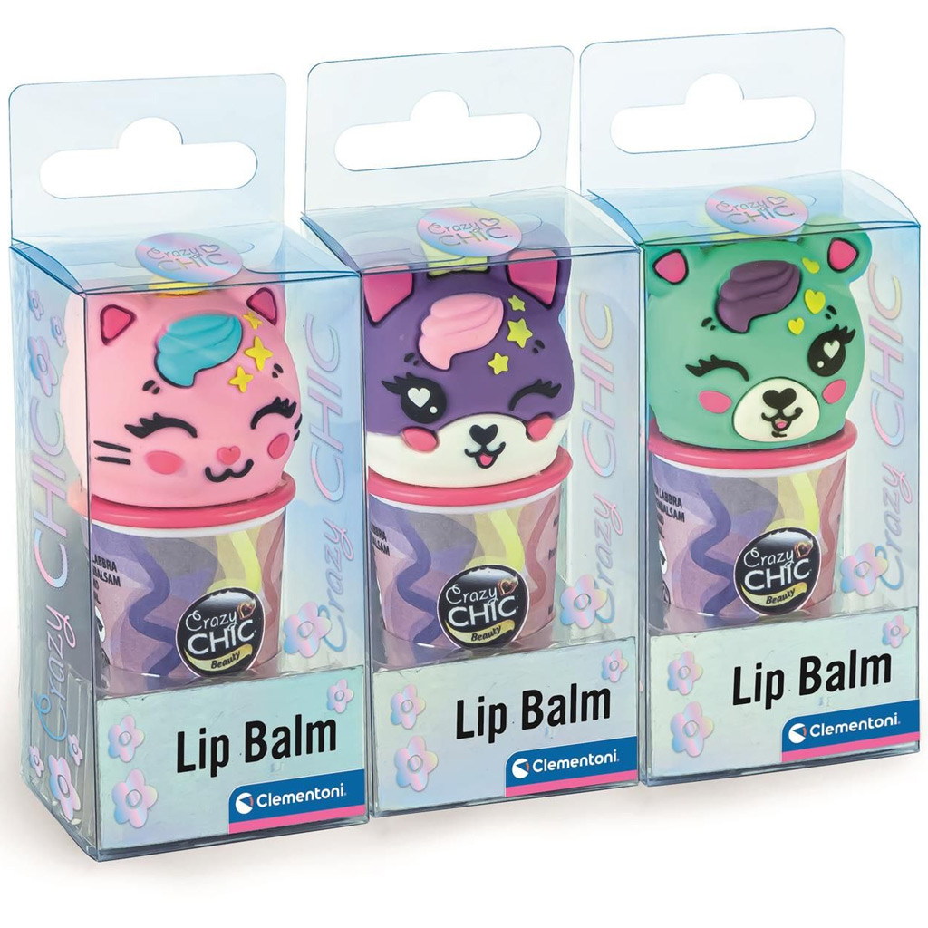 Crazy Chic: Ajakbalzsam állatos tárolóban többféle változatban 1db - Clementoni kép 2
