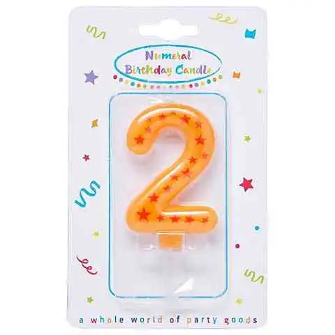 Csillagos számgyertya 2-es