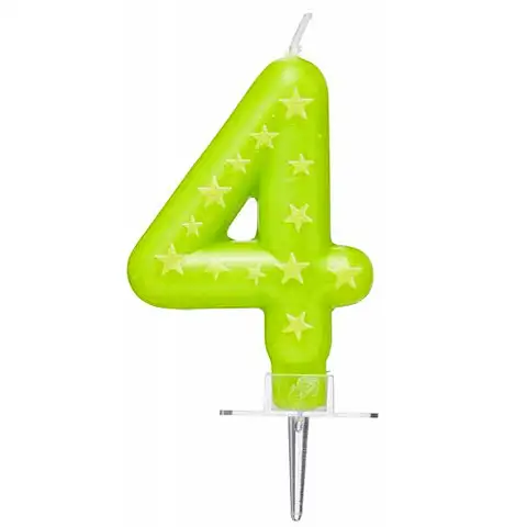 Csillagos számgyertya 4-es kép 2
